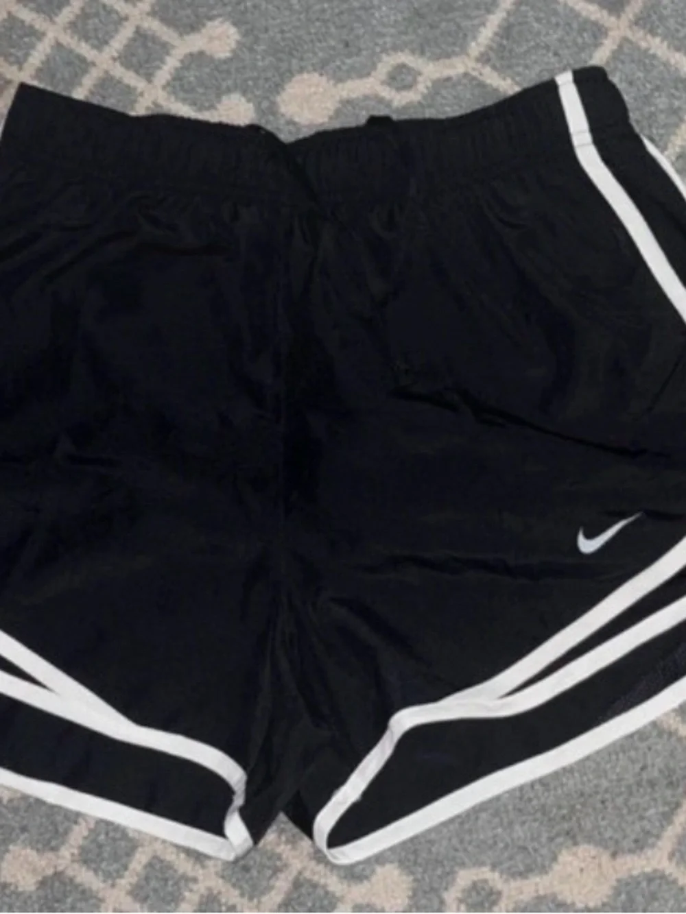 Nike Women's Black Athletic Running Shorts with White Trim